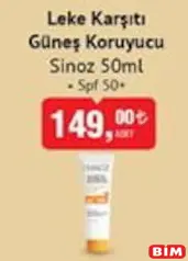 SİNOZ LEKE KARŞITI GÜNEŞ KORUYUCU 50 ML
